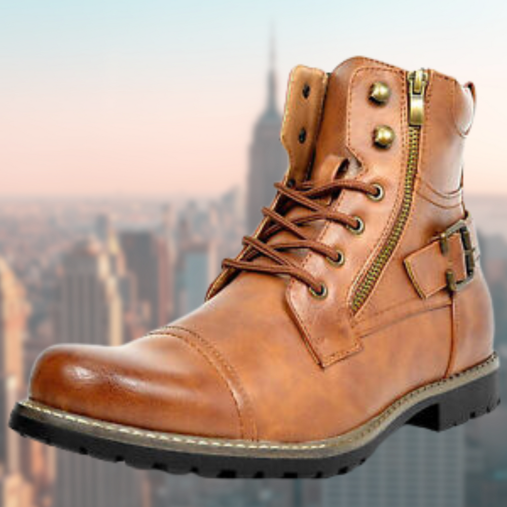 Mathias - Men's Leather Motorcycle Boots