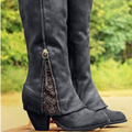 Mathilde - Women's Suede Heeled Knee High Boots