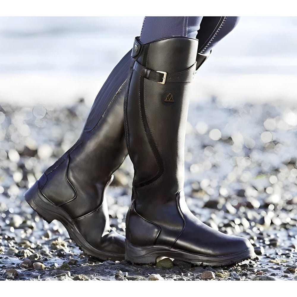 Mireille - Women's Leather Waterproof Knee High Boots