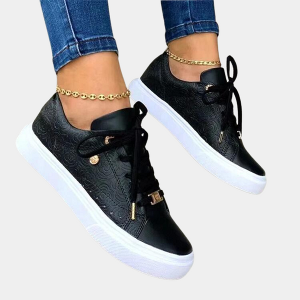 Naomi - Women's Leather Lace Up Sneakers