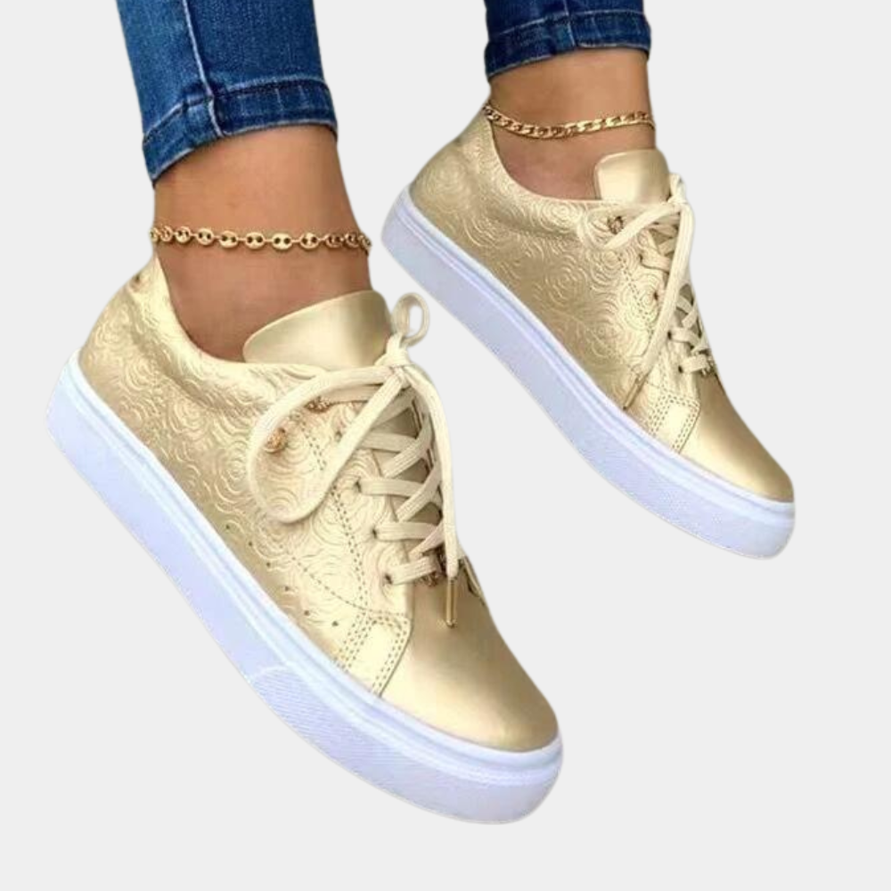 Naomi - Women's Leather Lace Up Sneakers