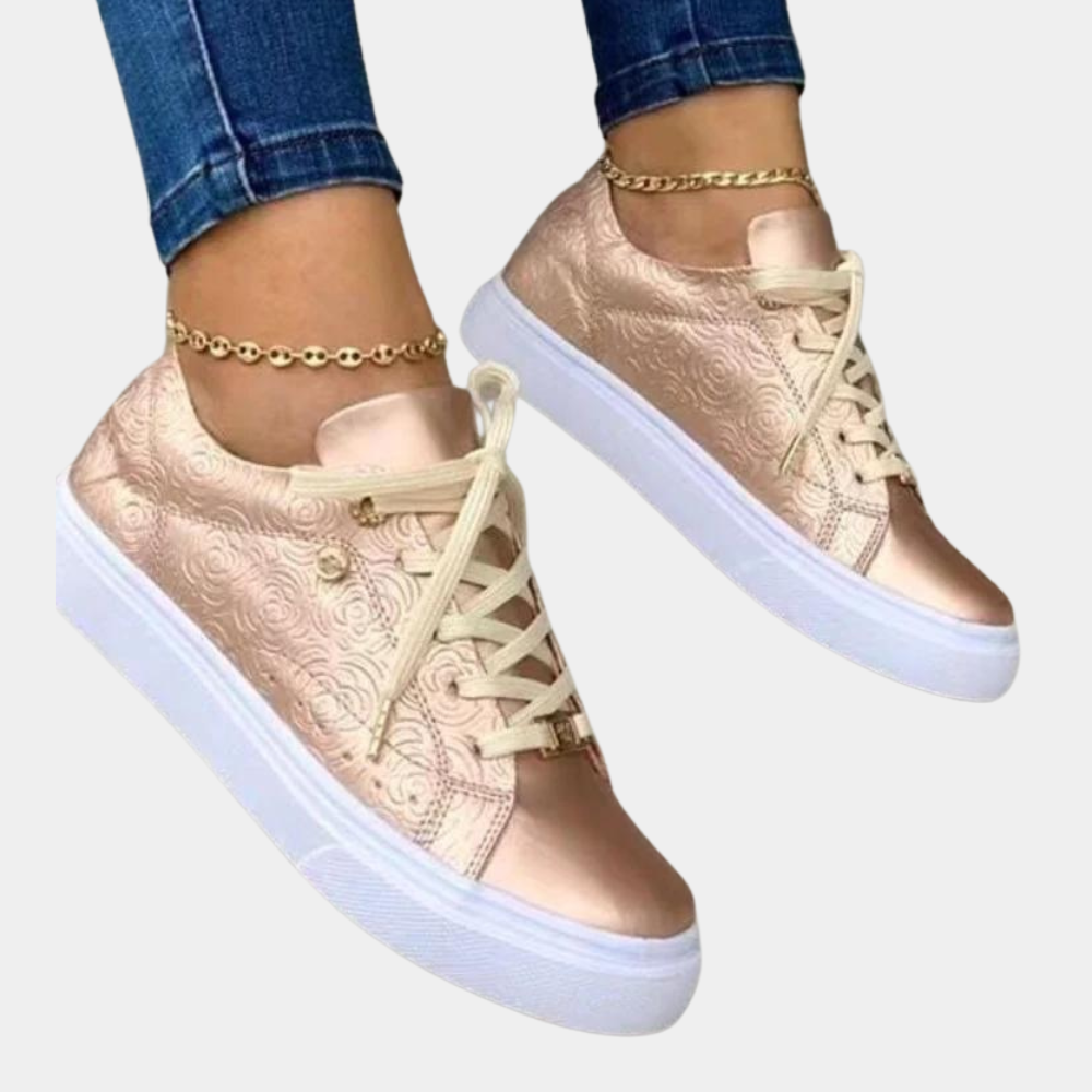 Naomi - Women's Leather Lace Up Sneakers