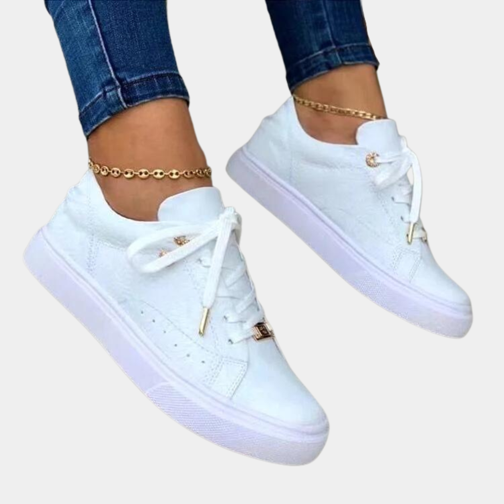 Naomi - Women's Leather Lace Up Sneakers