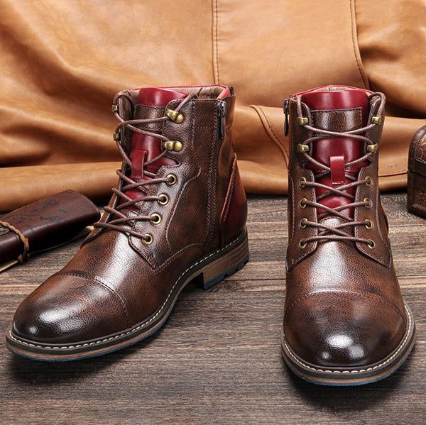 Nathaniel - Men's Leather Lace Up Boots