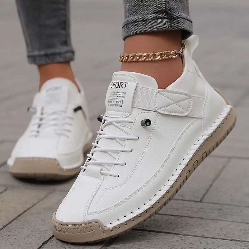 Nell - Women's Leather Slip On Sneakers