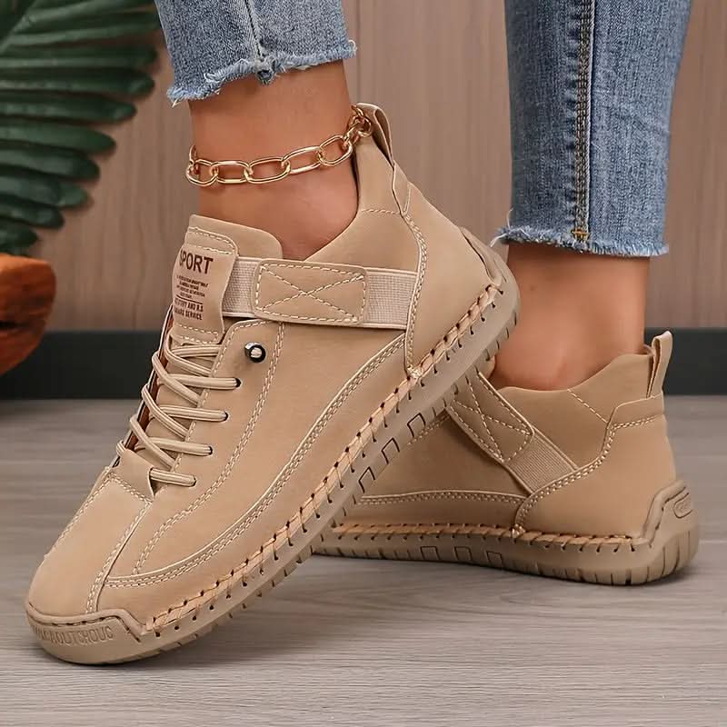 Nell - Women's Leather Slip On Sneakers