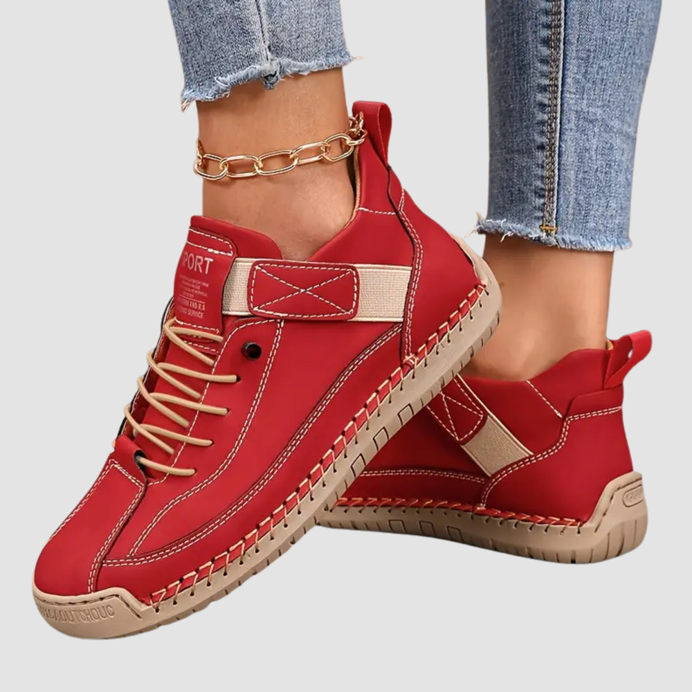 Nell - Women's Leather Slip On Sneakers