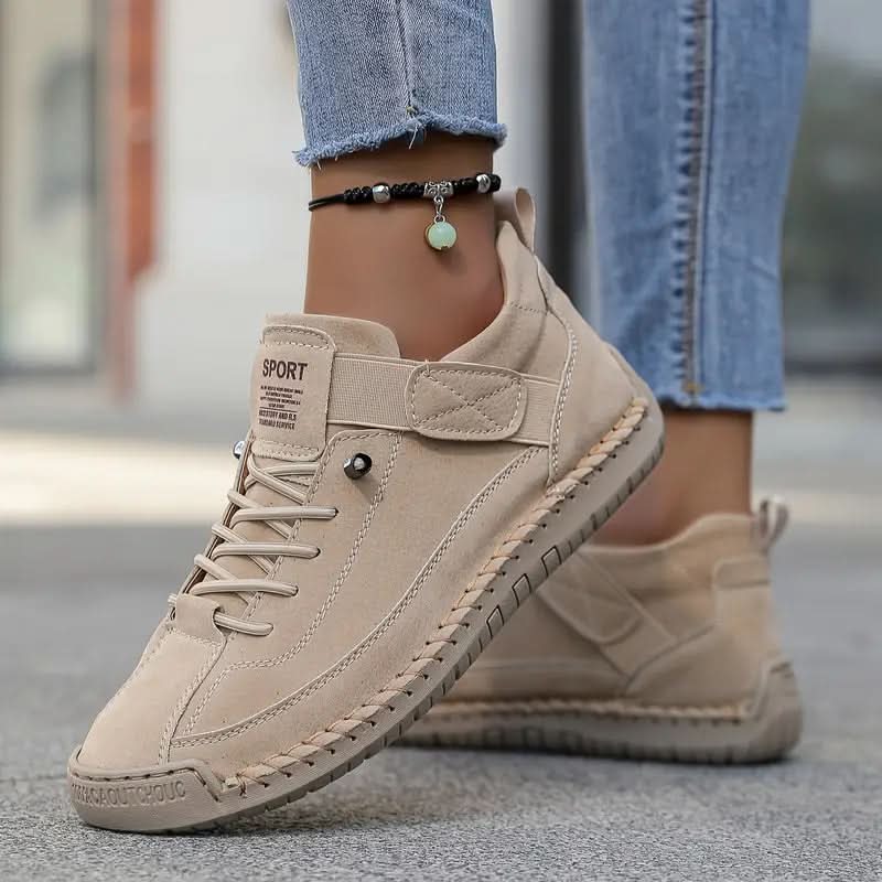 Nell - Women's Leather Slip On Sneakers
