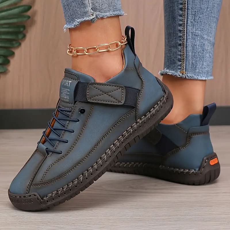 Nell - Women's Leather Slip On Sneakers