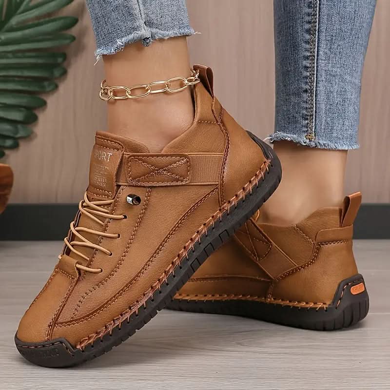 Nell - Women's Leather Slip On Sneakers