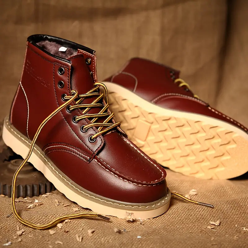 Nicodemus - Men's Leather Moc Toe Boots
