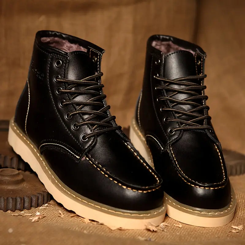 Nicodemus - Men's Leather Moc Toe Boots