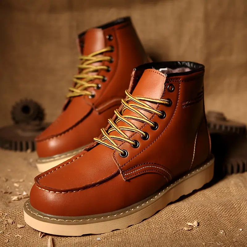 Nicodemus - Men's Leather Moc Toe Boots