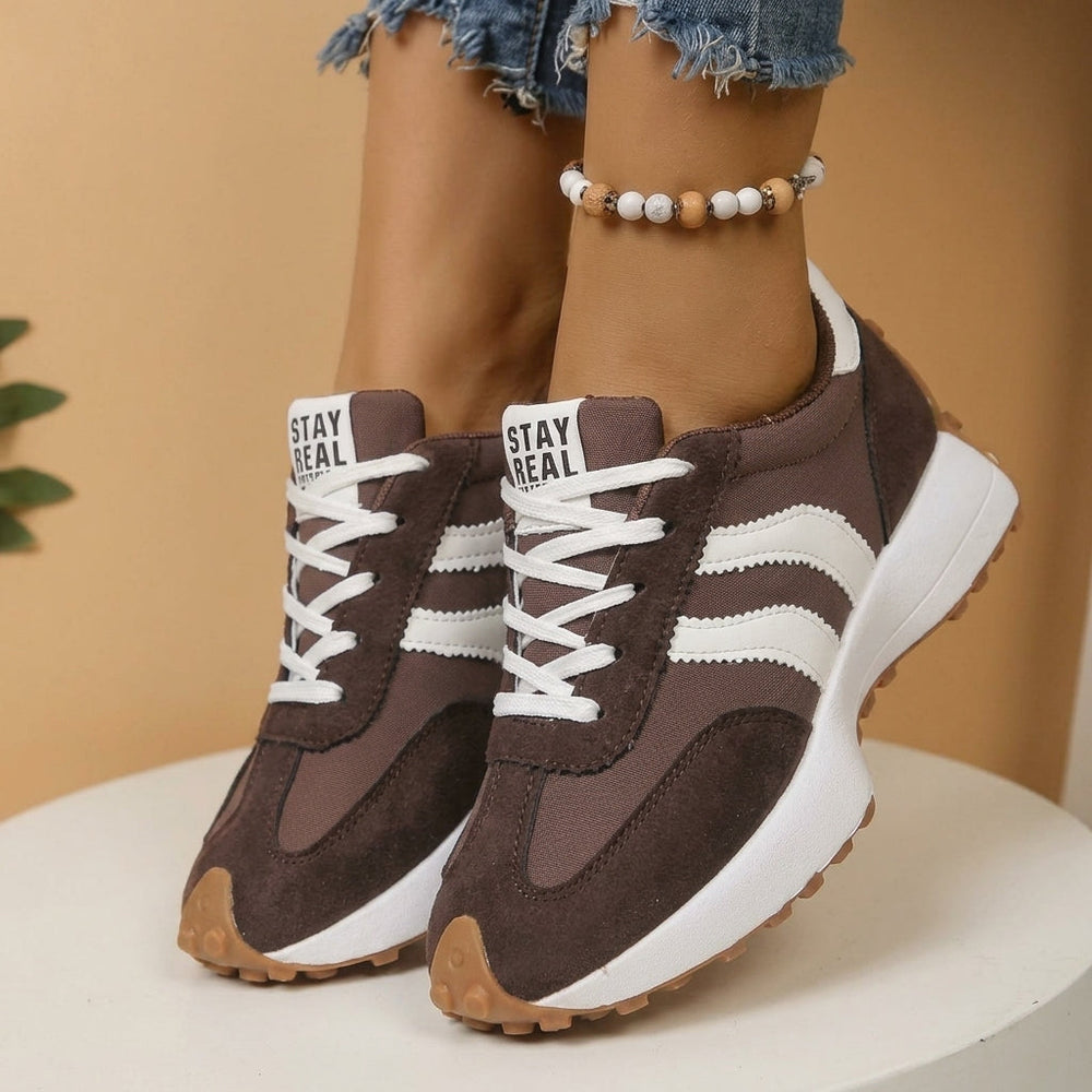 Noelle - Women's Lace Up Retro Sneakers