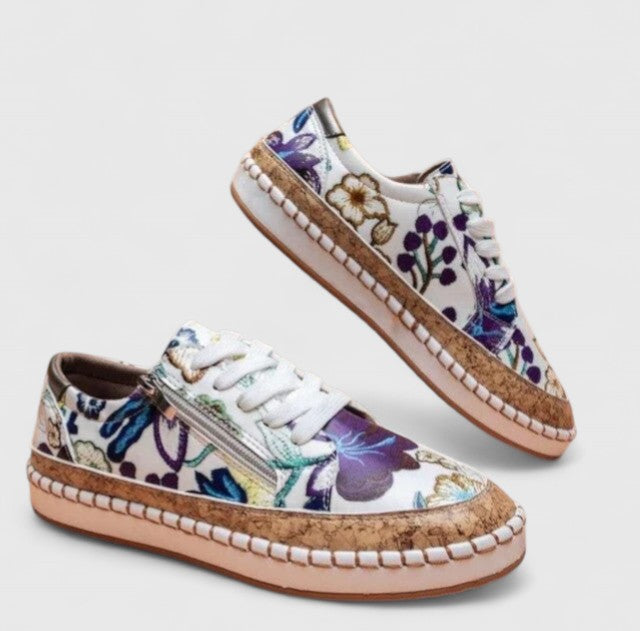 Octavia - Women's Floral Lace Up Sneakers