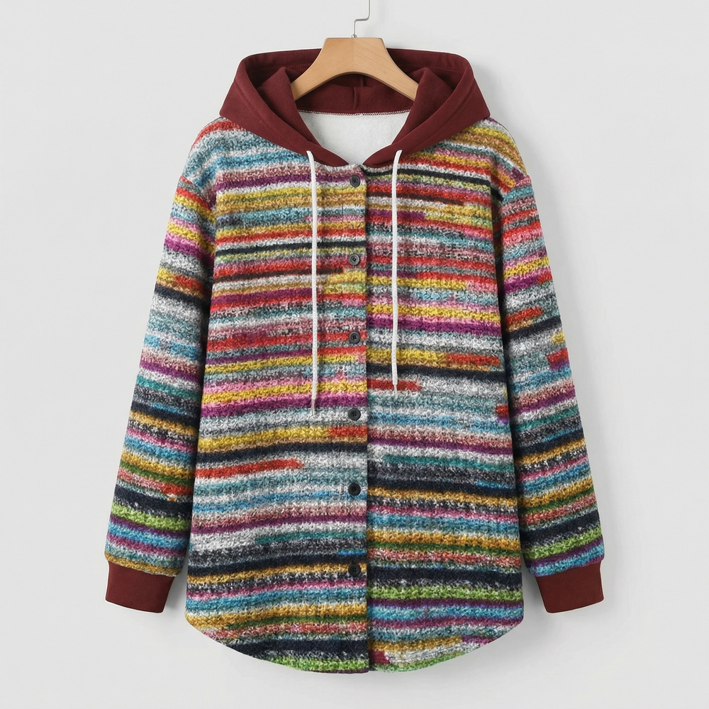 Pearl - Women's Plaid Hooded Coat