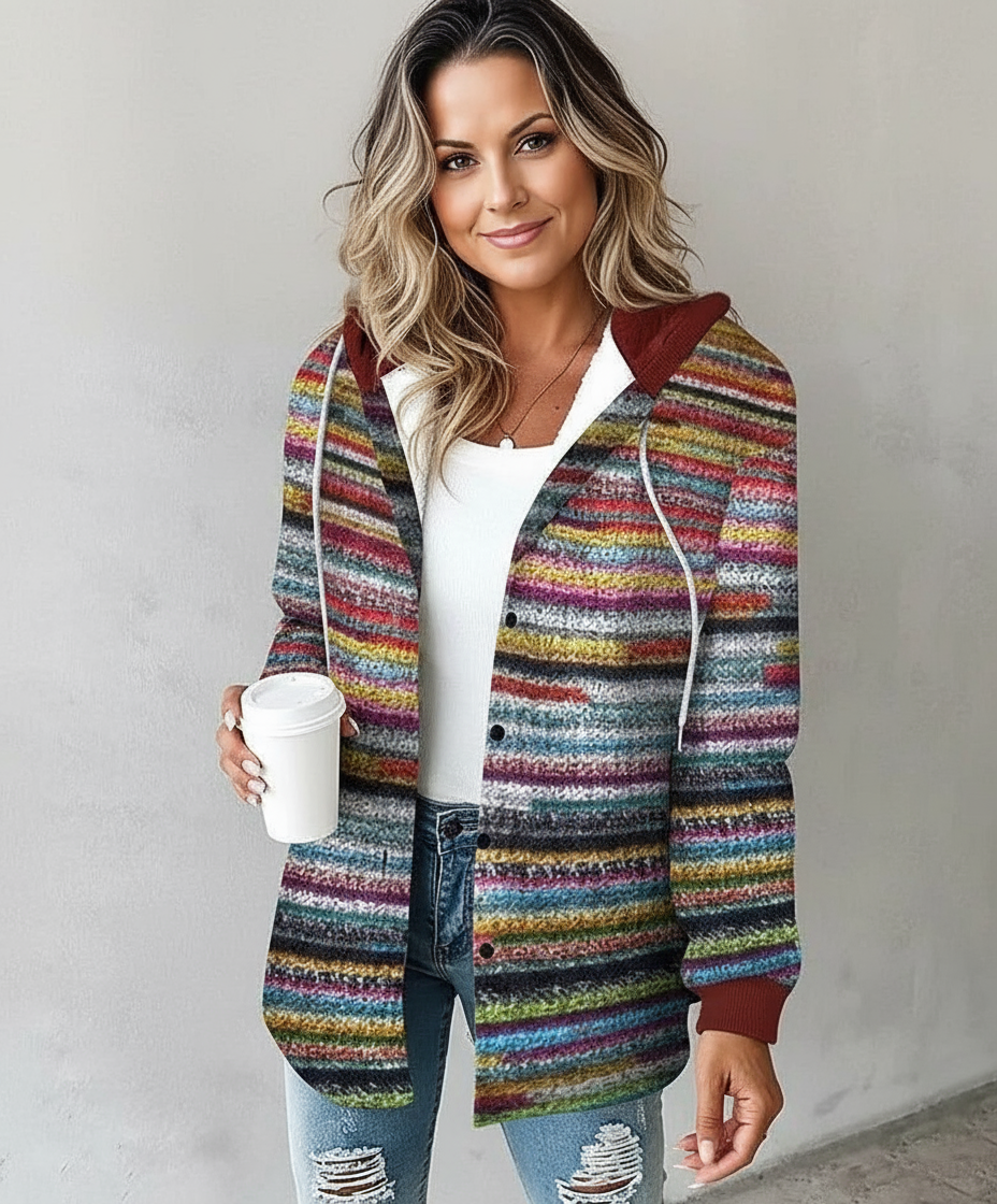 Pearl - Women's Plaid Hooded Coat