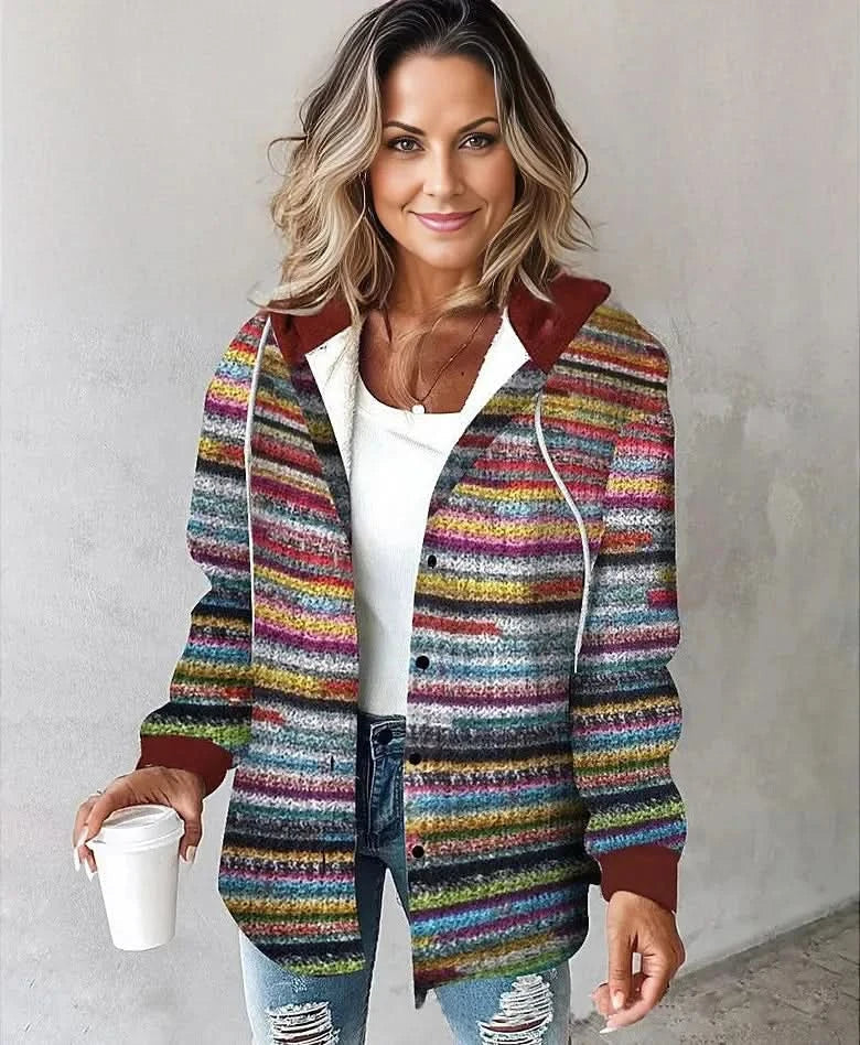 Pearl - Women's Plaid Hooded Coat
