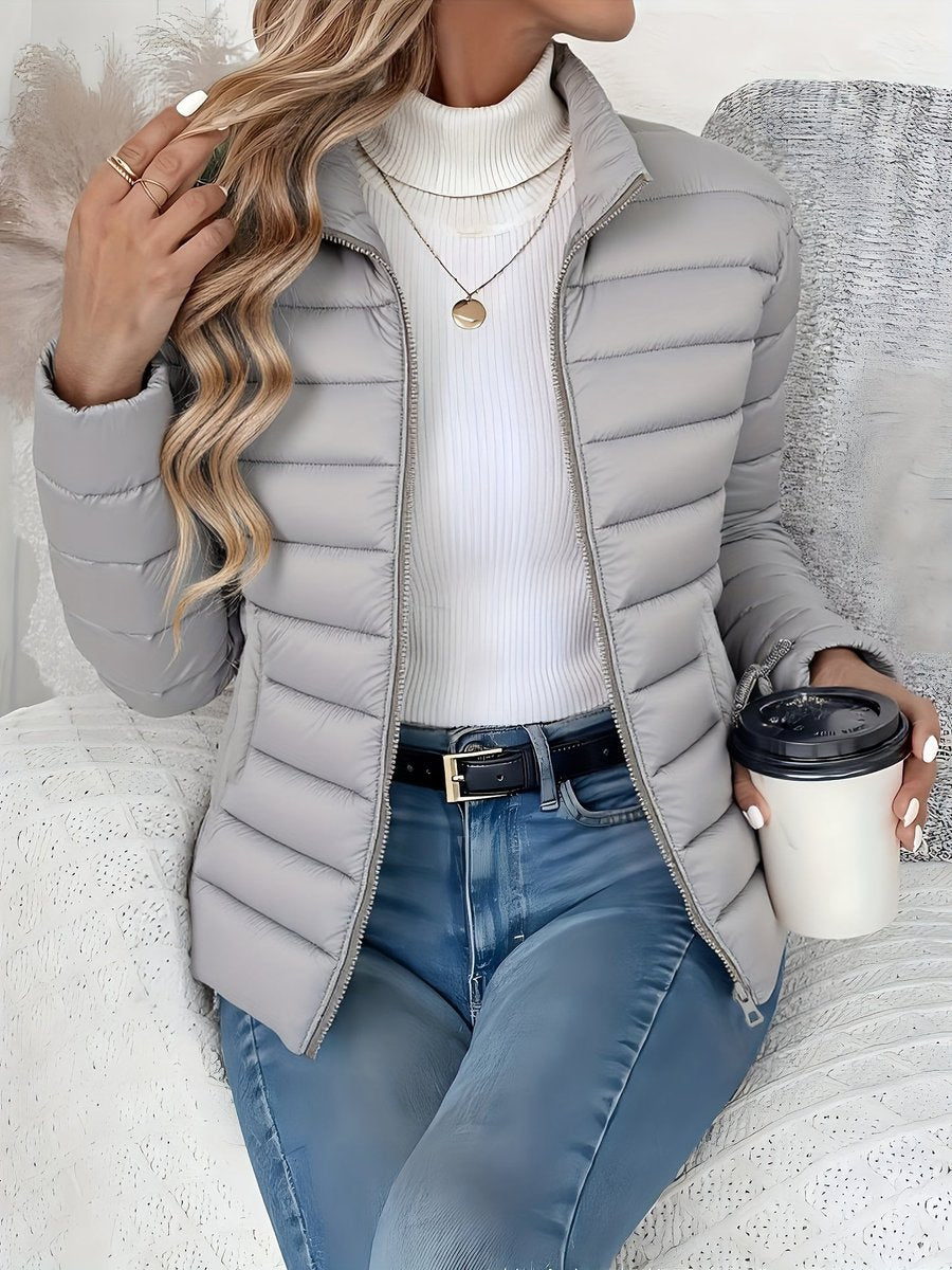 Phoebe - Women's Lightweight Stand Collar Puffer Jacket