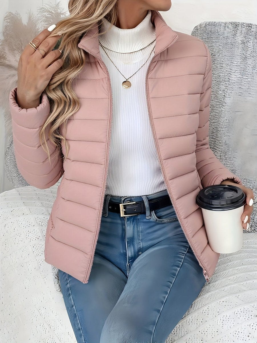 Phoebe - Women's Lightweight Stand Collar Puffer Jacket
