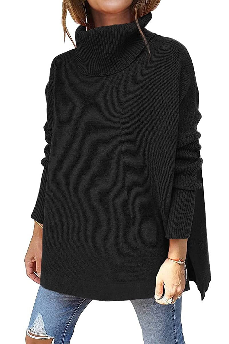 Rafaela - Women's Oversized Tunic Turtleneck Sweater