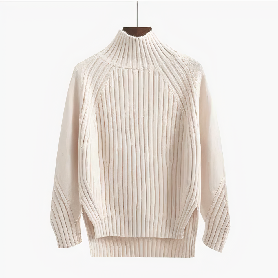 Romilly - Women's Knit Crew Neck Turtleneck Sweater