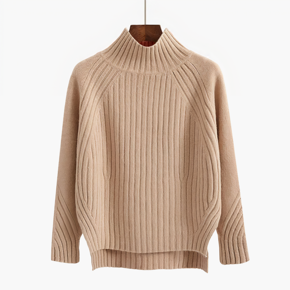 Romilly - Women's Knit Crew Neck Turtleneck Sweater