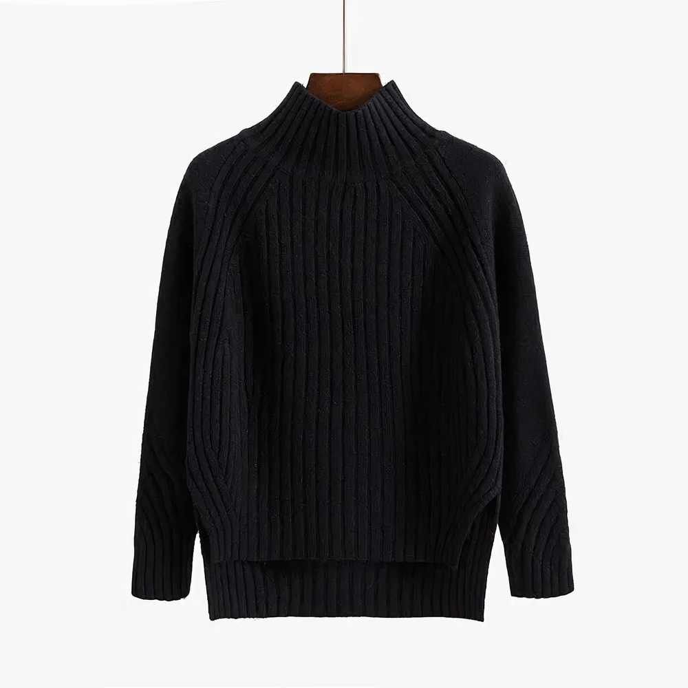 Romilly - Women's Knit Crew Neck Turtleneck Sweater