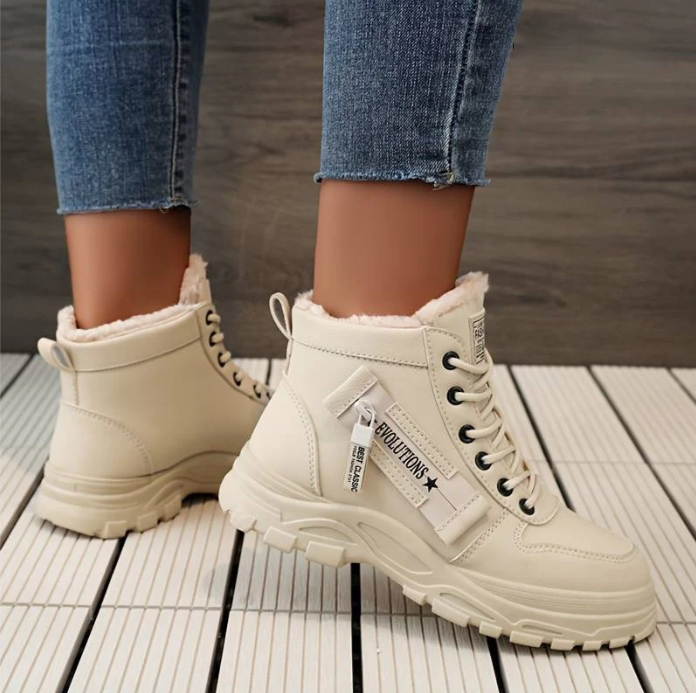 Ruth - Women's Fur Lined Lace Up Winter Boots