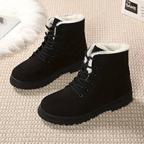 Sabine - Women's Suede Lace Up Winter Boots