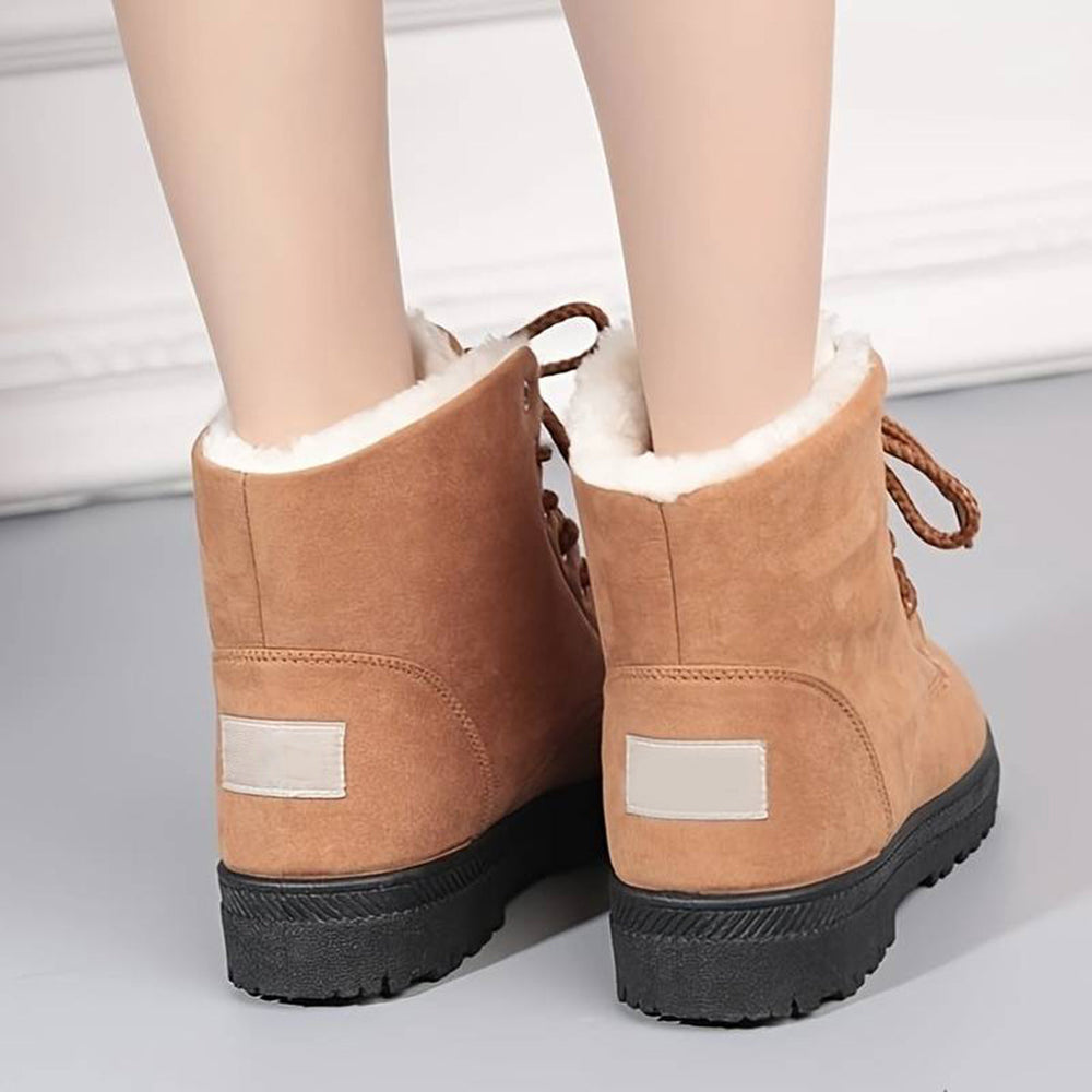 Sabine - Women's Suede Lace Up Winter Boots