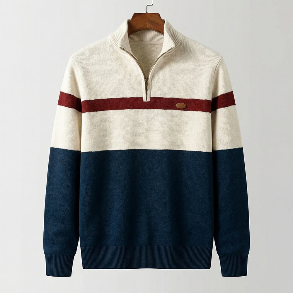 Sebastien - Men's Knit Quarter Zip Sweater