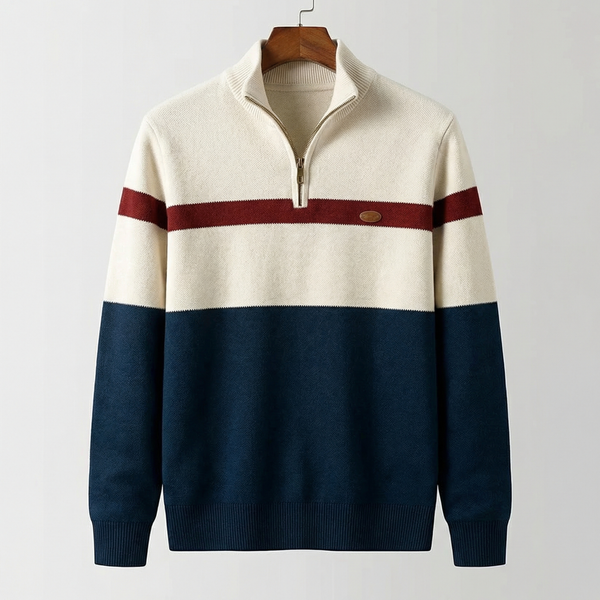 Sebastien - Men's Knit Quarter Zip Sweater