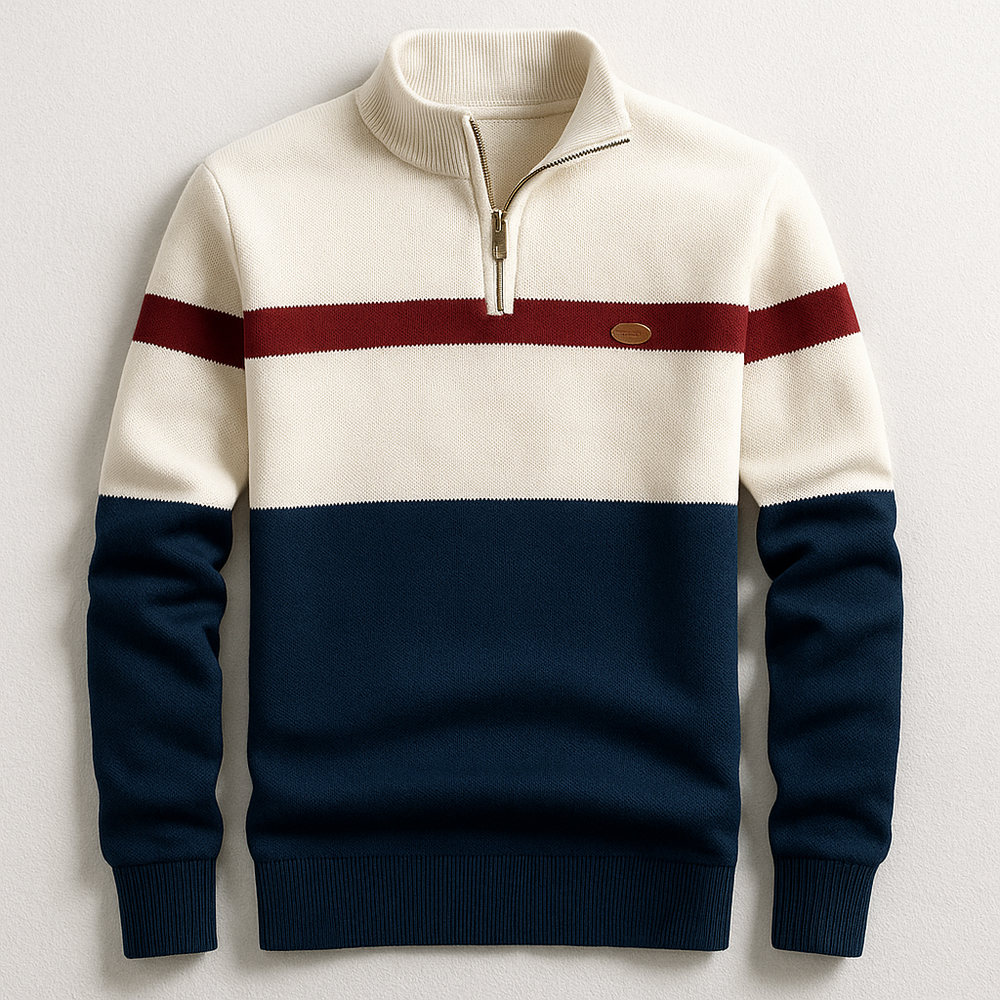 Sebastien - Men's Knit Quarter Zip Sweater
