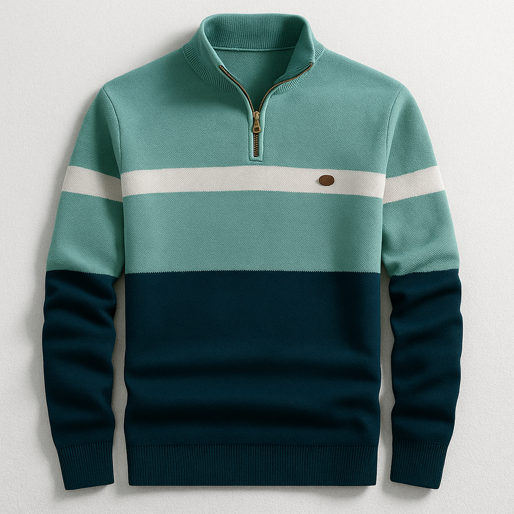 Sebastien - Men's Knit Quarter Zip Sweater