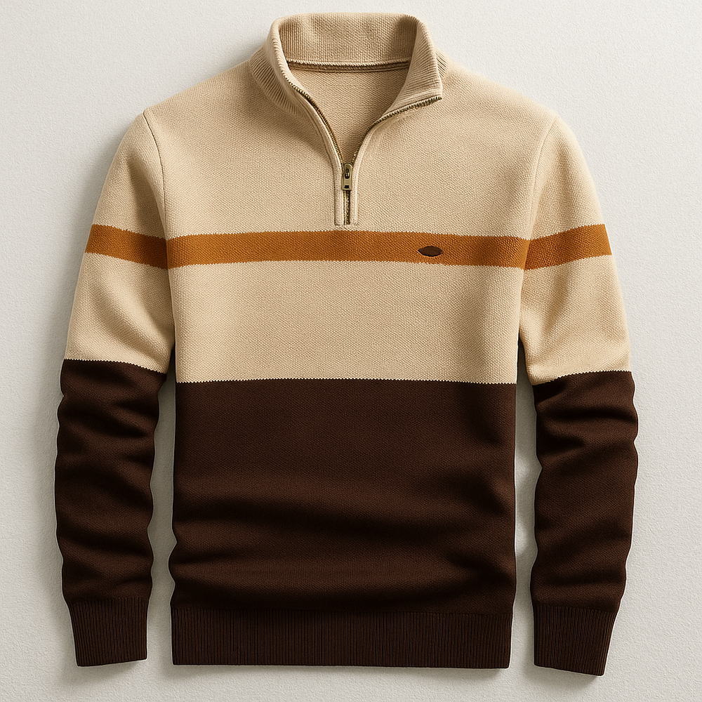 Sebastien - Men's Knit Quarter Zip Sweater