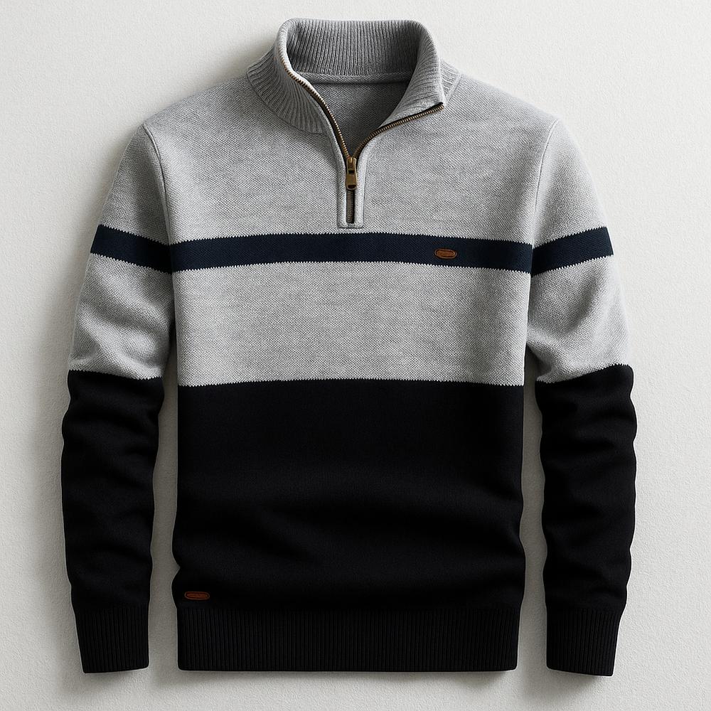 Sebastien - Men's Knit Quarter Zip Sweater