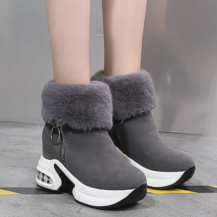 Simone - Women's Fur Cuff Platform Winter Boots