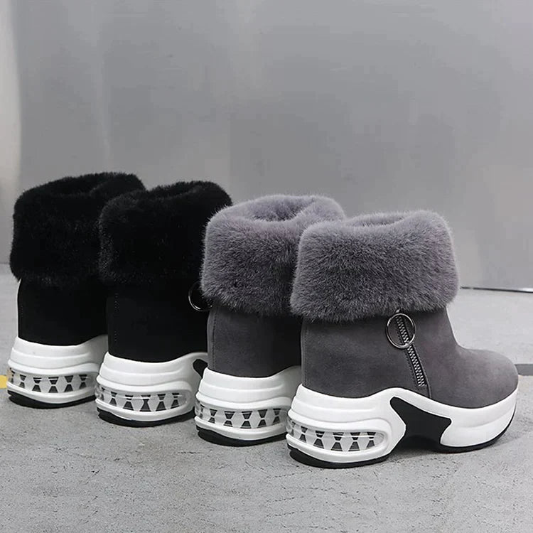 Simone - Women's Fur Cuff Platform Winter Boots