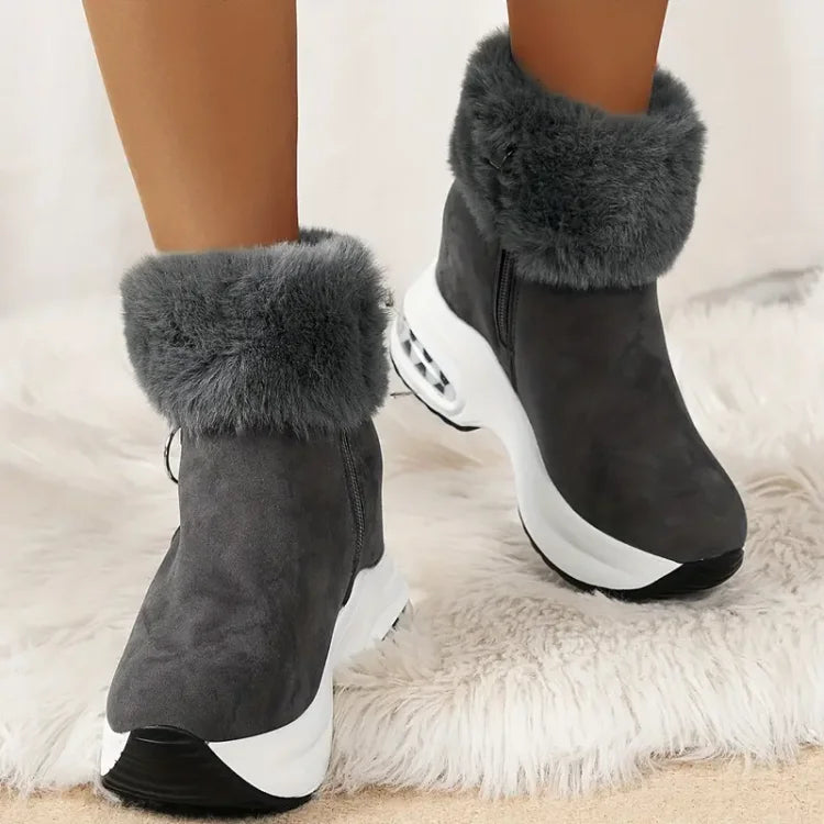 Simone - Women's Fur Cuff Platform Winter Boots