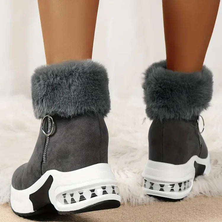 Simone - Women's Fur Cuff Platform Winter Boots
