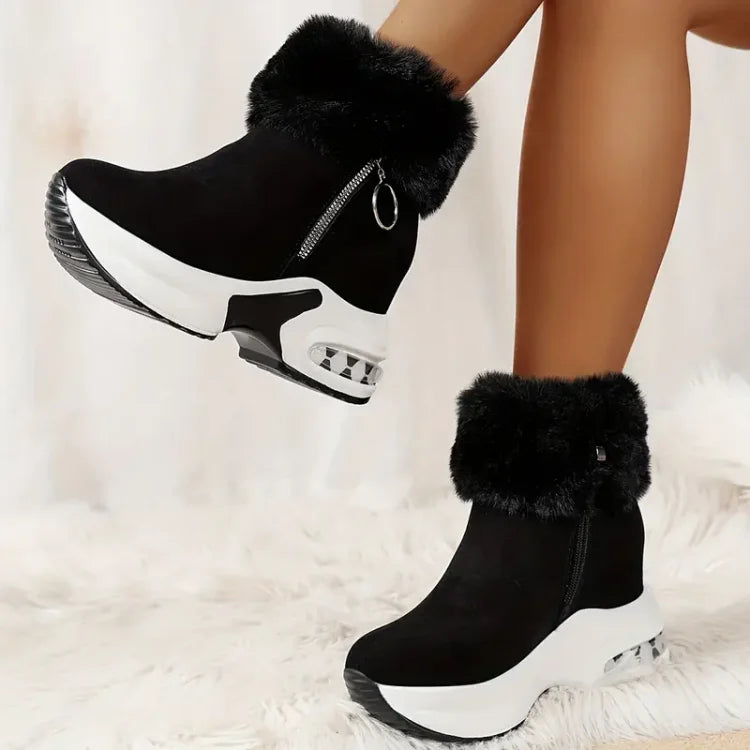 Simone - Women's Fur Cuff Platform Winter Boots