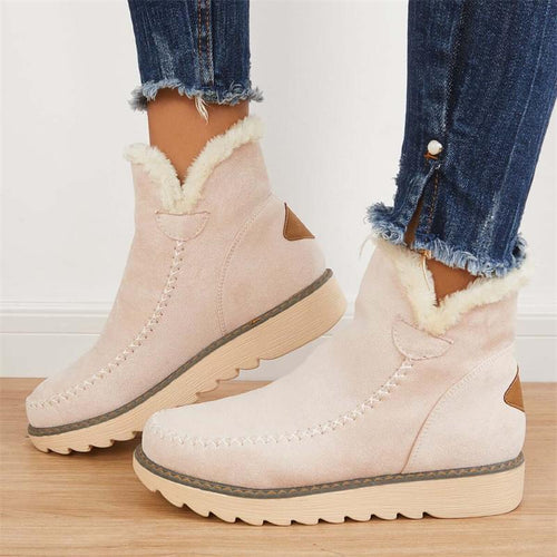 Solveig - Women's Fur Lined Slip On Winter Boots