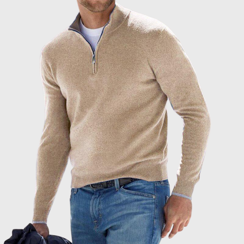 Sylvain - Men's Knit Zip Up Sweater