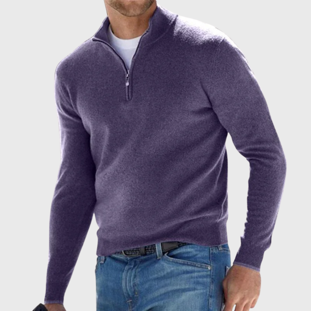 Sylvain - Men's Knit Zip Up Sweater