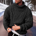 Theo - Men's Cable Knit Turtleneck Sweater