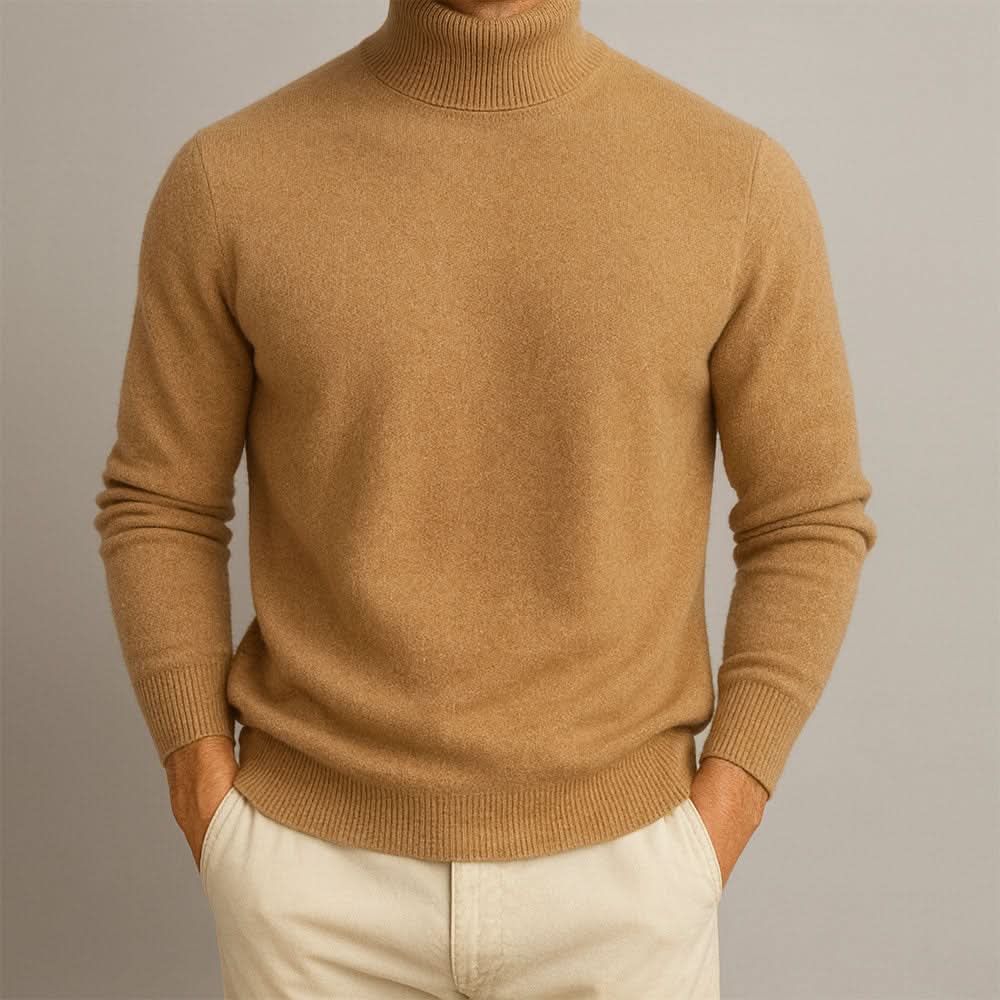 Thibault - Men's Slim Fit Knit Turtleneck Sweater