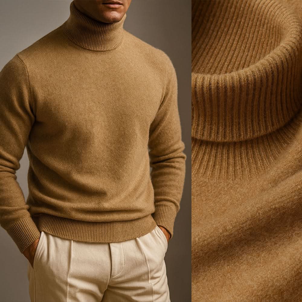 Thibault - Men's Slim Fit Knit Turtleneck Sweater