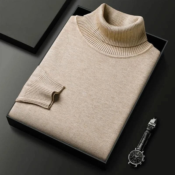 Tobias - Men's Ribbed Knit Turtleneck Sweater