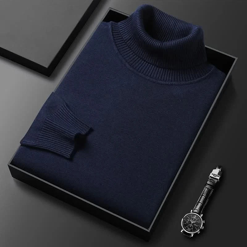 Tobias - Men's Ribbed Knit Turtleneck Sweater
